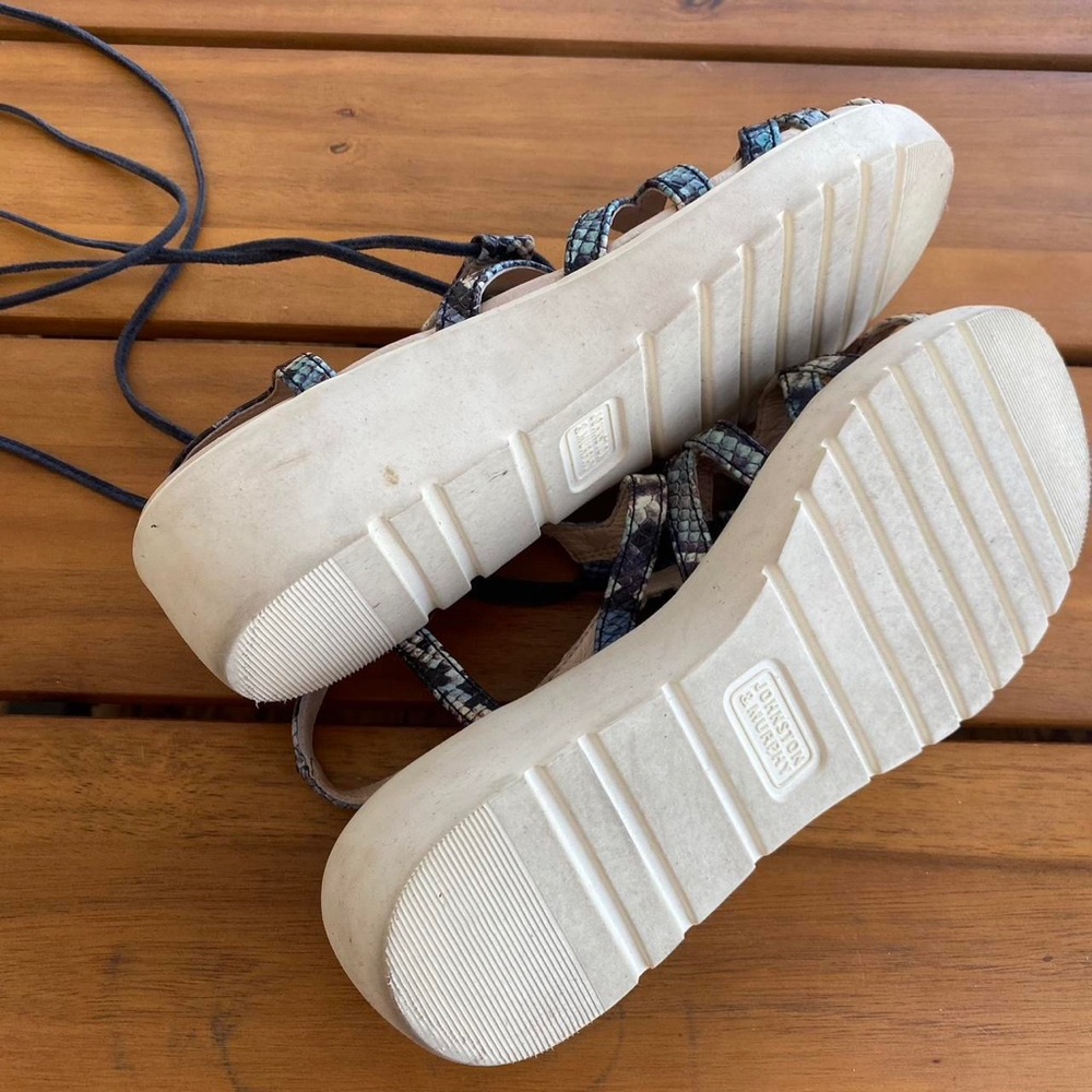 Johnston & Murphy Blue Python Espadrille Sandals … - image 5